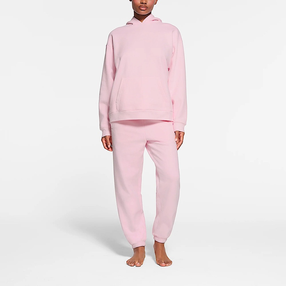 SKIMS COTTON FLEECE HOODIE & JOGGER SET